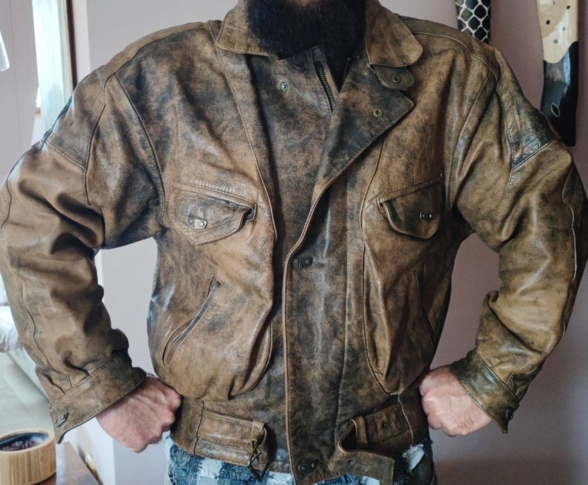 Винтидж Рокерия cafe racer Rogue  Camel  кожени якета пилотско рокерск