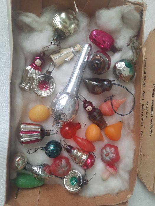 Елочные игрушки  Ссср на маленькую елочку