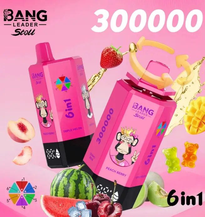 Vape 300k puffs, 6 arome in 1