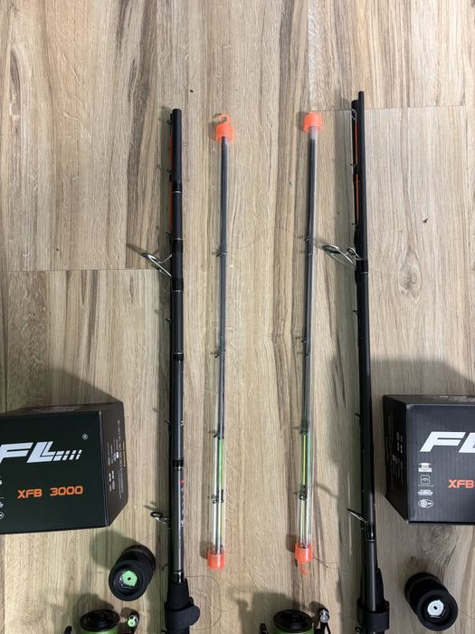 Lansete feeder FL echipate cu mulinete