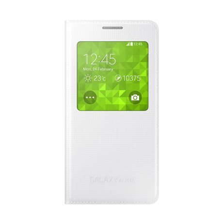 Husa s-view Samsung Galaxy Alpha neagra si Alba original sigilat