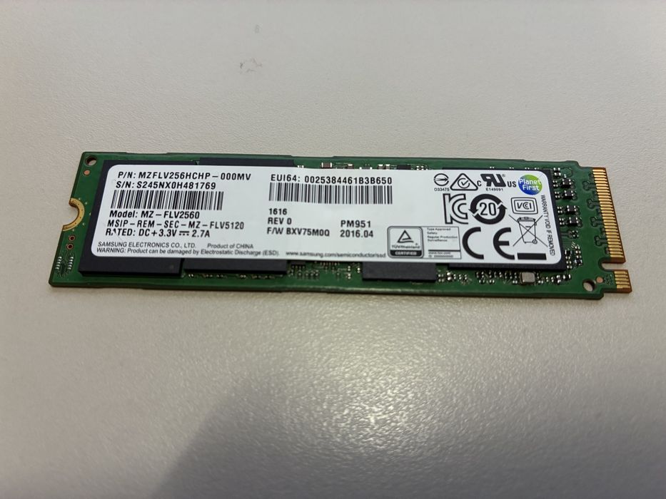 Vand samsung ssd 256gb