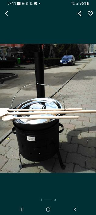 Ceaun fontă pură 10,8 L cu trepied din fier forjat Promo 139 Lei