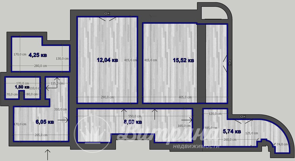 2-х комнатная квартира, метро Новза 100м