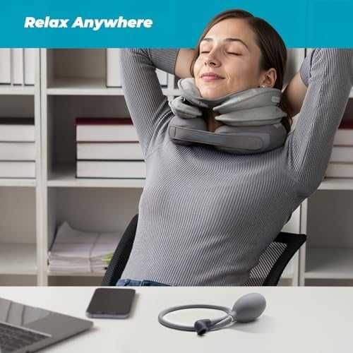 Ново Надуваемо Устройство за Разтягане на Врат – Облекчава Болката