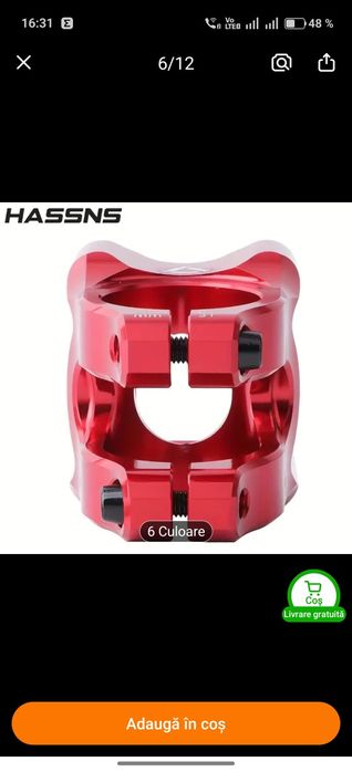 Pipa scurta ghidon bicicleta noua