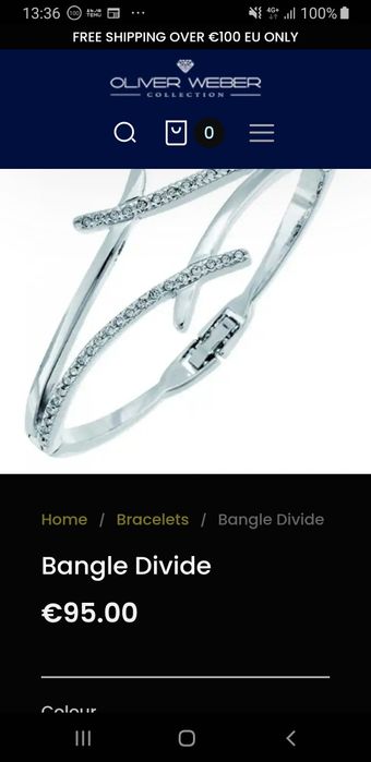 Bratara Oliver Weber rodinata si decorata cu cristale swarovski