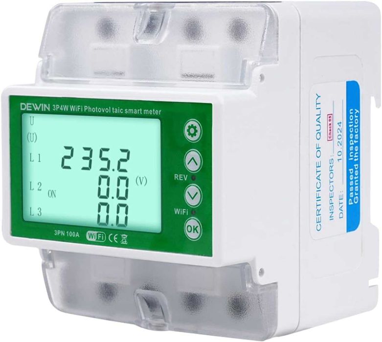 DEWIN WiFi трифазен електромер 100A 380V с мониторинг