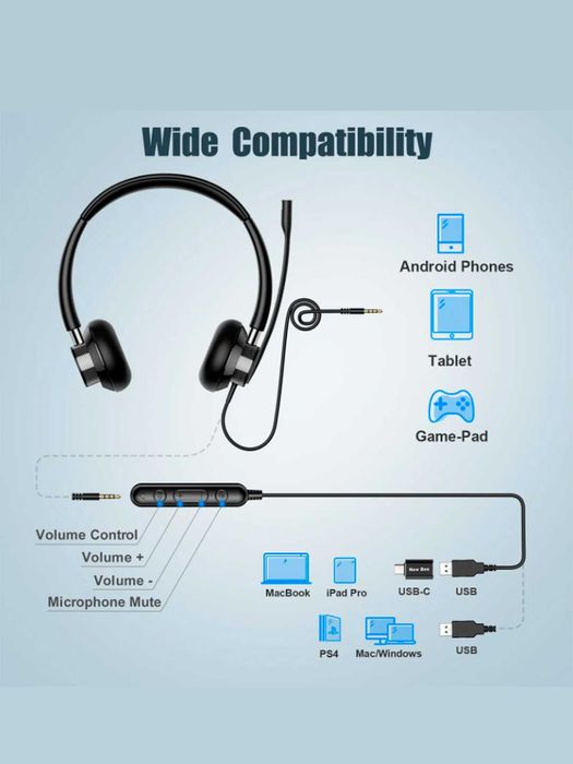 наушники для диспетчеров , служба доставки ,New Bee H361, легкие 116 г