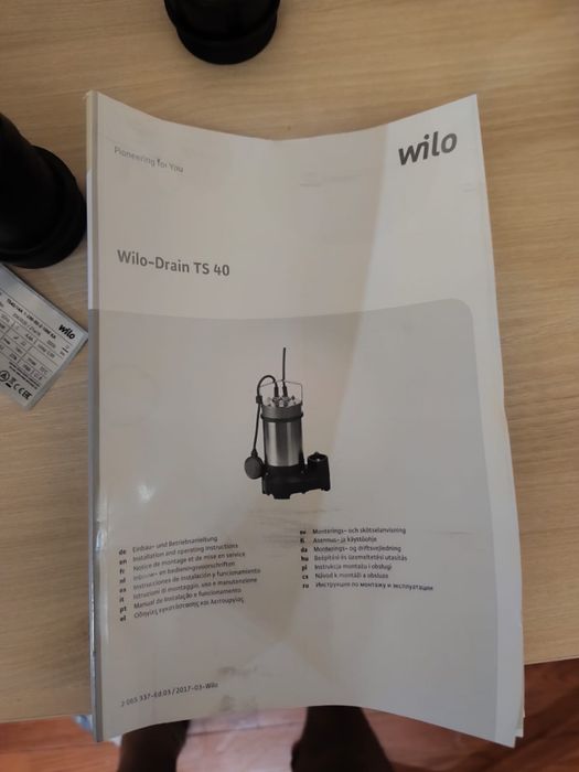 Насос дренажный wilo drain