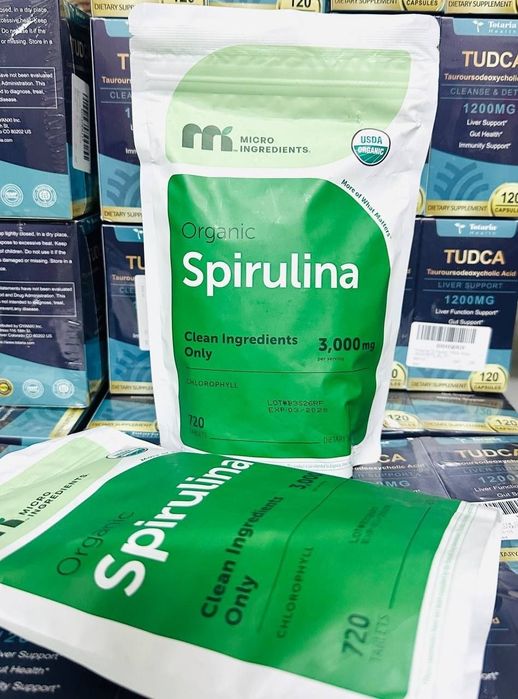 Spirulina 3000 mg 720 tab,Amerika maxsuloti спирулина ,chlorofresh