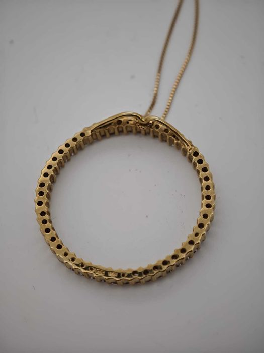 Colier 10k cu diamante naturale model Circle of life