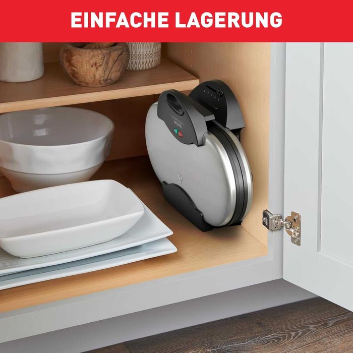 ПРОМО Нов 2г Гаранция Уред за Гофрети Гофретник Tefal Waffle Maker WM311D 1000W, Неръждаема стомана