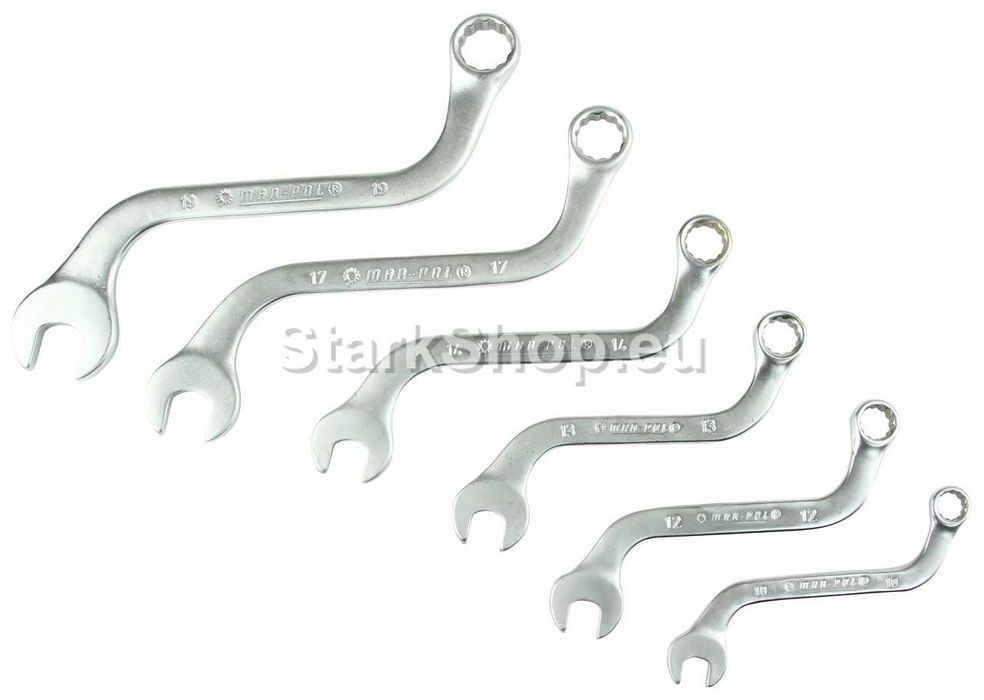 Звездогаечни ключове S-образни 10-19mm 6 части Mar-Pol