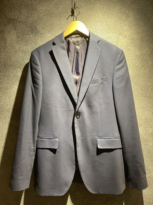 Мъжко сако ZARA, размер 48 M / L, тъмносиньо, добро състояние