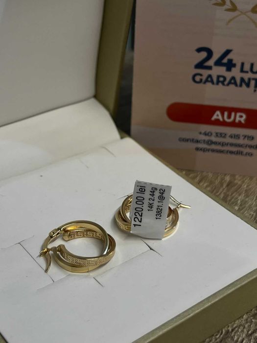 Cercei Aur 14K 2.44gr (AG42 B.13821) GARANTIE 24 LUNI