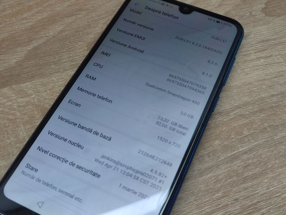 Huawei Y7 (2019) 32GB 3GB RAM Purple Blue IMPECABIL