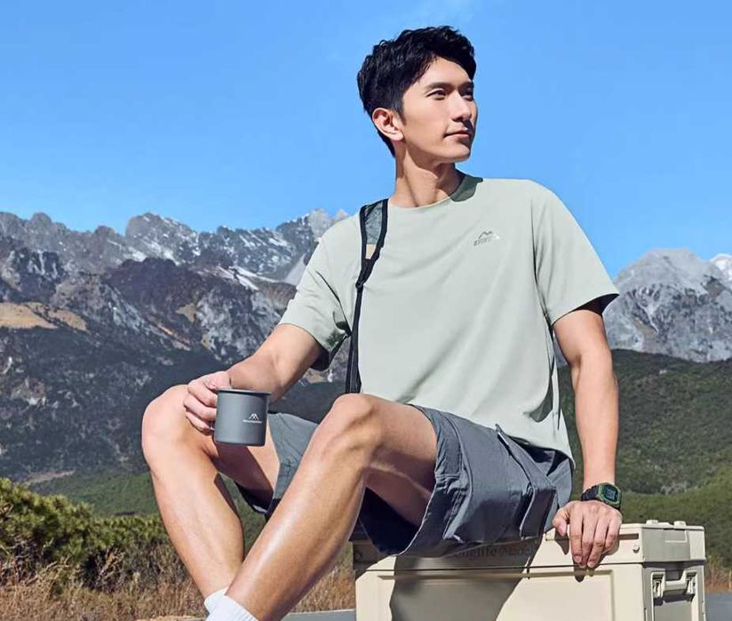 Erke быстросохнущая футболка летняя новая спортивная для бега ice silk