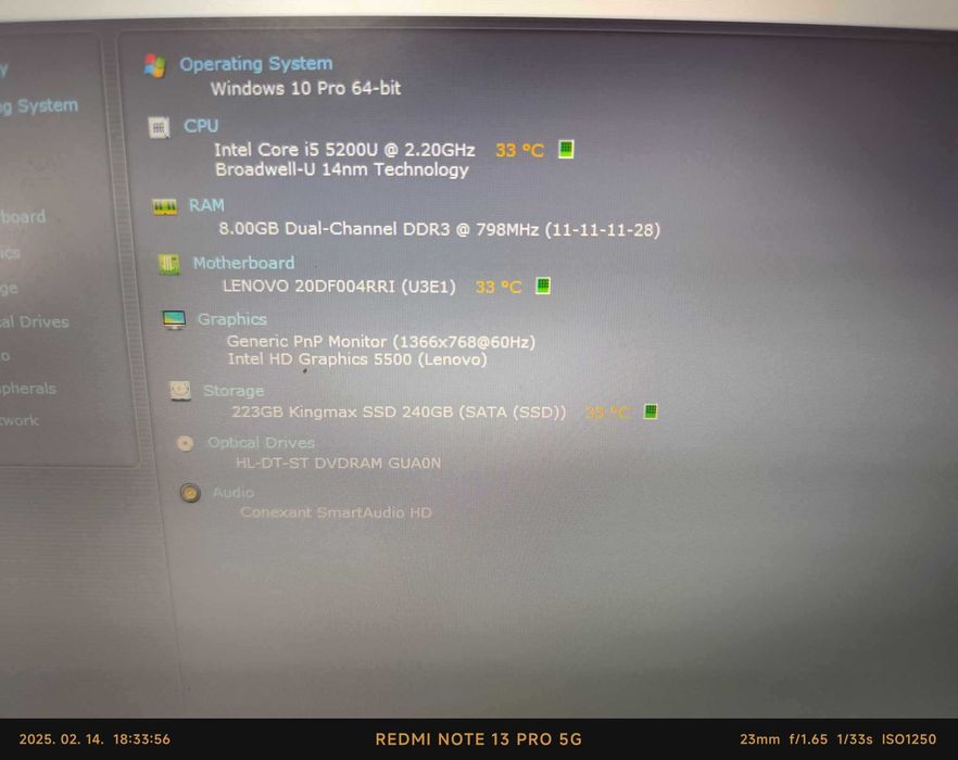 Laptop Lenovo Thinkpad E550, I5, 8Gb Ram, ssd 240 Gb, garantie! Schimb