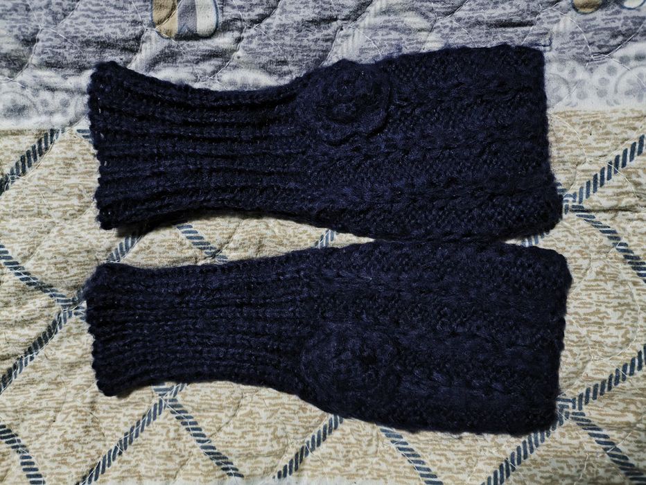 Шарф снуд - шарф и варежки без  пальцев