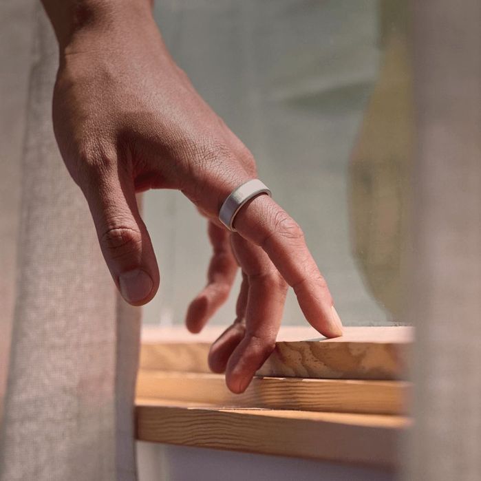 Oura ring 4 silver brushed marimea 9 nou sigilat