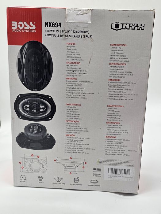 BOSS Audio nx694 Boxă conică turnată prin injecție cu 4 căi, 6" x 9" O