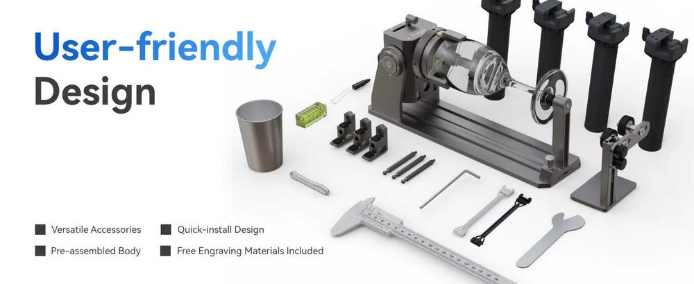 Upgraded RR1 Rotary Roller for Laser Engraver