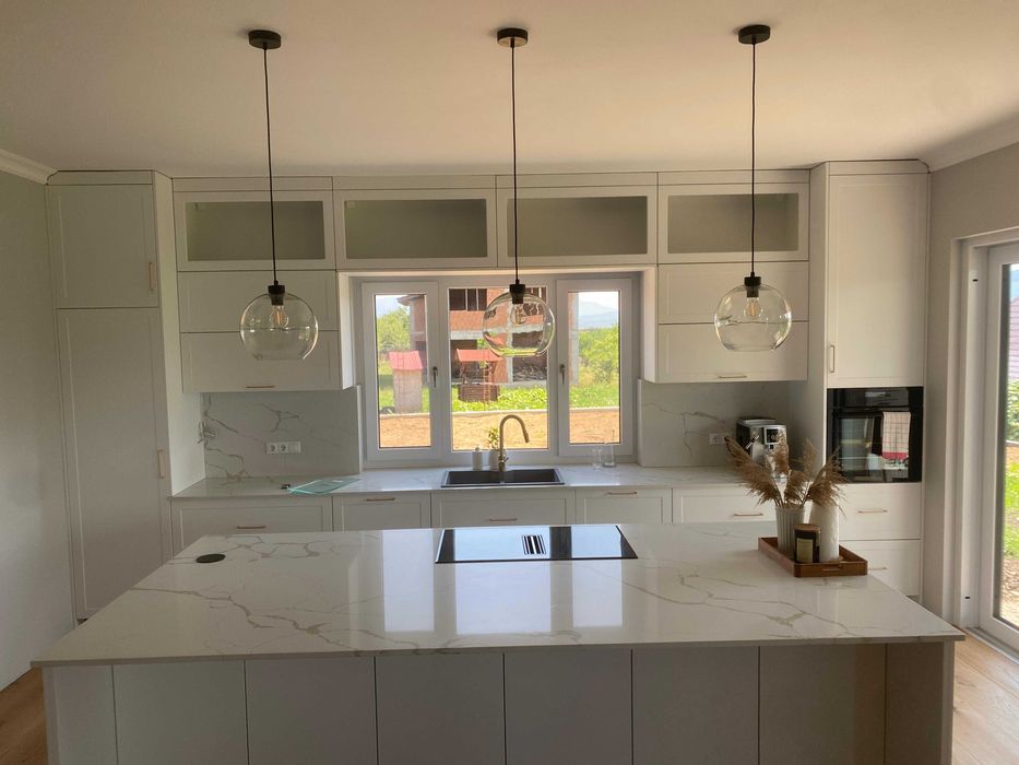 Blat de bucatarie din Quartz Calacatta
