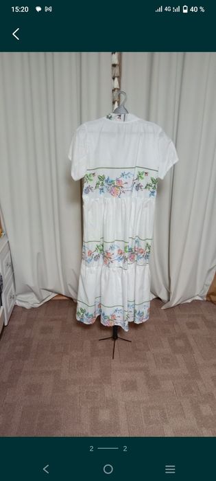 Белое летнее платье