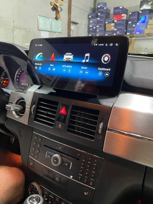 Navigatie Android Mercedes GLK , Carplay Android Auto + Camera