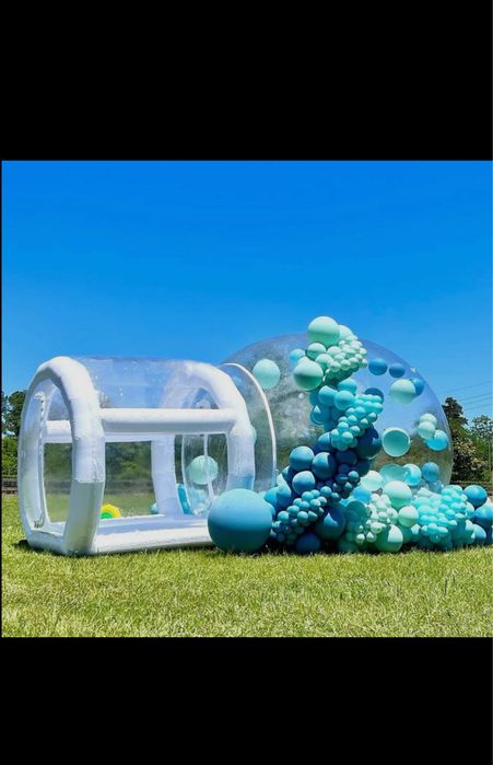 Аренда бабл-хауса.. надувная сфера с шарами внутри