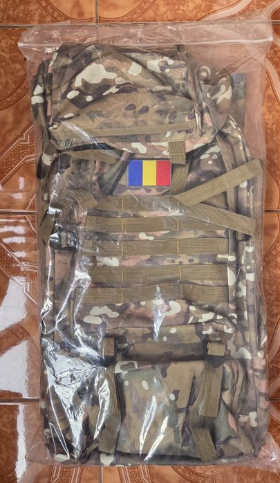 Rucsac Militar Tactic /80 l Verde Camuflaj, Negru,Multifuncțional, Drumeti,Nou