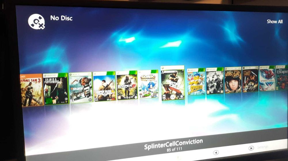 Xbox 360  model SLIM Modat RGH 3  cu HDD 500 GB peste 100 de jocuri