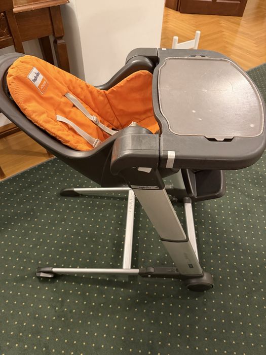 Scaun reglabil pentru bebe, de masa, Inglesina Zuma, portocaliu
