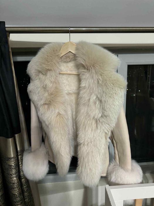 Палто с естествен косъм