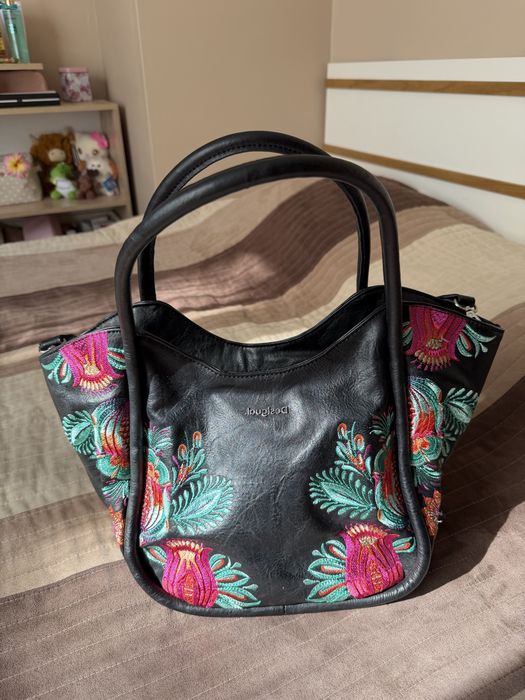 Чанта Desigual от естествена кожа