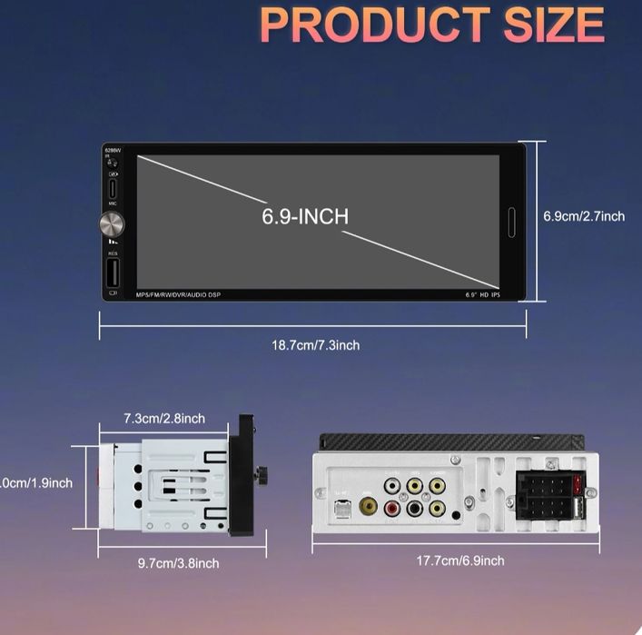 Мултимедия 1 дин с андроид ауто медиен плеар (pioneer alpinne sony jvc