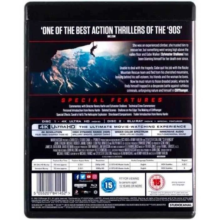 Cliffhanger 1993 4k Bluray