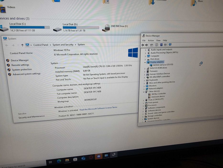PC Gaming i7 (Xeon E3-1246 v3) + GTX 970 4GB, SSD + HDD 2TB