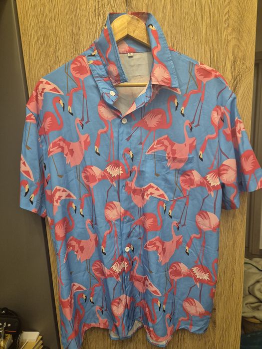 Camasa flamingo albastra