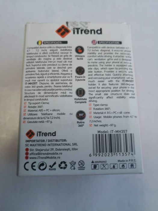 Suport telefon cu prindere grila aer