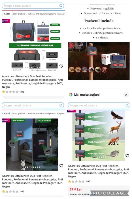 Aparat cu ultrasunete pentru animale,insecte,etc.Profesionale.