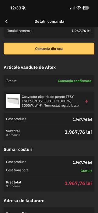 Convector caldura electric tesy