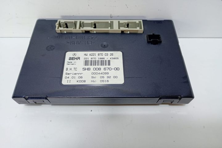 Modul  Climatronic A2218700326 Mercedes-Benz S-Class W221