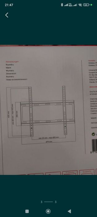 Suport tv perete 81-165 cm diagonala