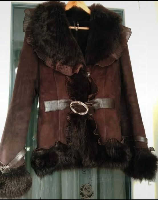 Cojoc piele întoarsă +blană