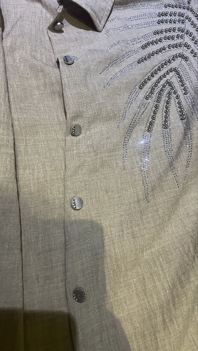 Рубашка темно бежевый