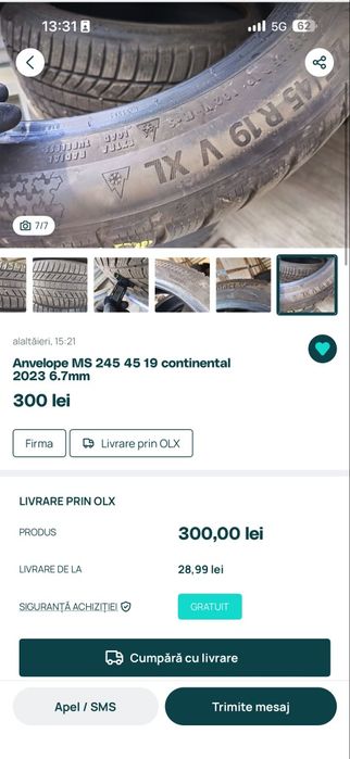Anvelope MS iarna 235 55 19 pirelli 2023 7mm