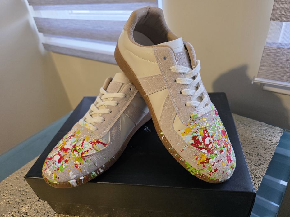 Стилни маратонки с арт дизайн – кожа