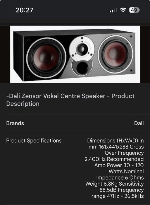 HiFi система DenonAVR-X3400H,Dali Zensor,SVS